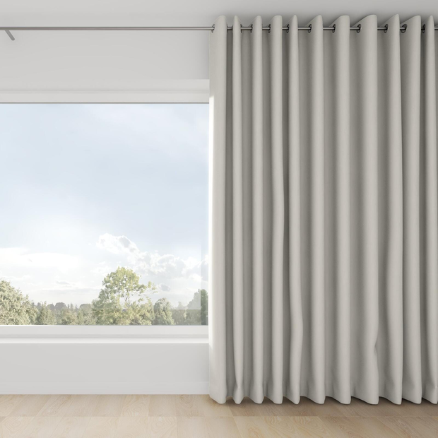 Photo of the fabric Eternal Silver Birch swatch by Mokum. Use for Curtains, Upholstery, Accessory. Style of Plain, Texture