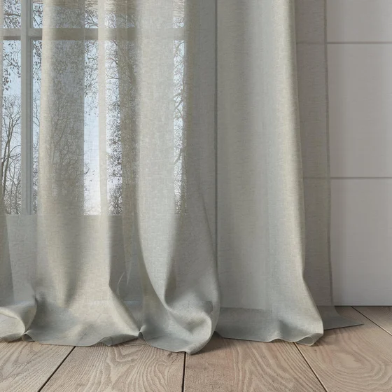 Photo of the fabric Foreshore Stone swatch by James Dunlop. Use for Sheer Curtains. Style of Plain, Sheer