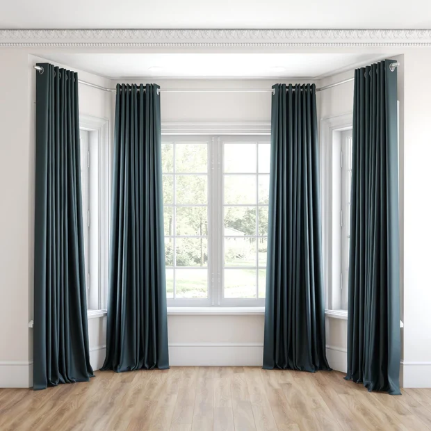 Photo of the fabric Eclipse Blackout Lake swatch by James Dunlop. Use for Curtains. Style of Plain, Texture