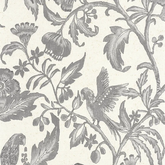 Photo of the fabric Etourneau Wallpaper 8816 8816 93 48 swatch by Casadeco. Use for Wall Covering. Style of Floral And Botannical