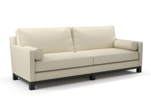 Photo of the fabric Sabato Dune swatch by James Dunlop FibreGuard. Use for Upholstery, Accessory. Style of Plain, Texture