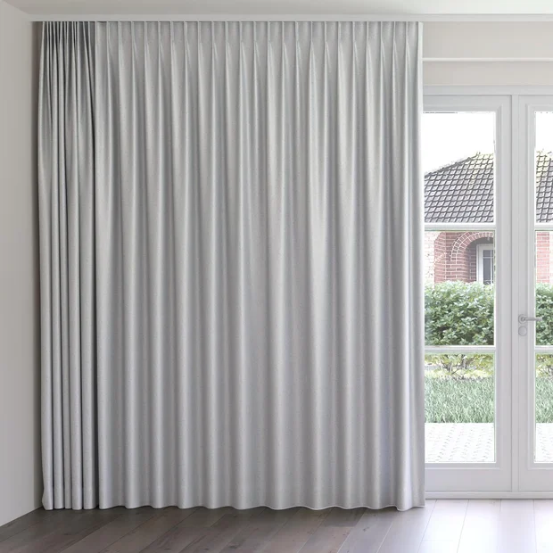 Photo of the fabric Kennedy II Blackout Oyster swatch by James Dunlop. Use for Curtains. Style of Plain, Texture