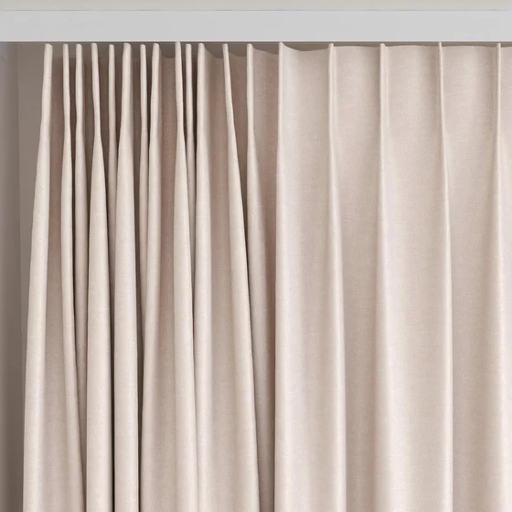 Photo of the fabric Eclipse Blackout Blush swatch by James Dunlop. Use for Curtains. Style of Plain, Texture
