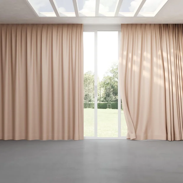 Photo of the fabric Eternal Rose Quartz swatch by Mokum. Use for Curtains, Upholstery, Accessory. Style of Plain, Texture