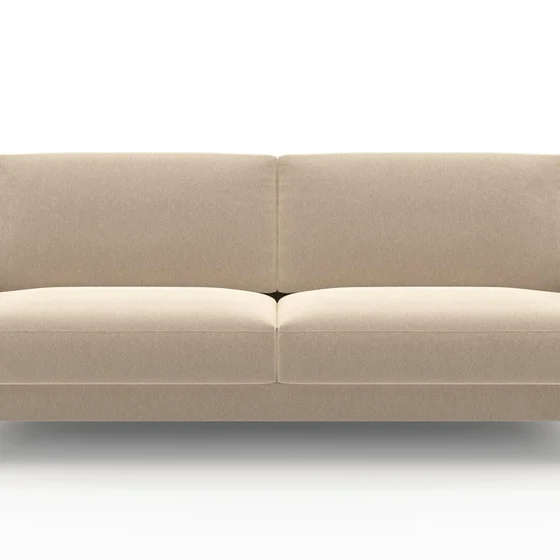 Photo of the fabric Lama Velvet Pampas swatch by Mokum. Use for Upholstery, Accessory. Style of Plain, Velvet