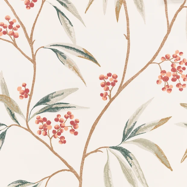 Photo of the fabric Mima Wp W470 02 swatch by Romo. Use for Wall Covering. Style of Animals And Birds