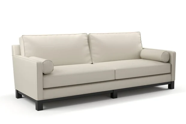 Photo of the fabric Sit Out Beige swatch by James Dunlop FibreGuard. Use for Upholstery, Accessory. Style of Plain, Taffeta