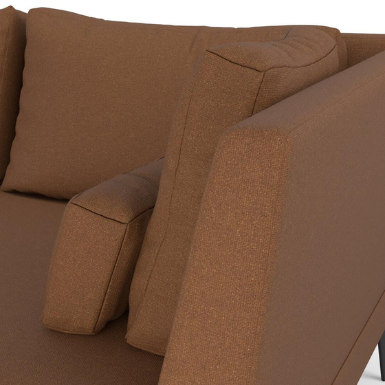 Photo of the fabric Epitome Rust swatch by Mokum. Use for Upholstery, Accessory. Style of Plain, Taffeta