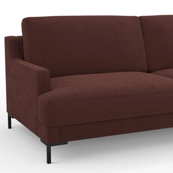 Photo of the fabric Modernist Mahogany swatch by Mokum. Use for Upholstery, Accessory. Style of Plain, Texture