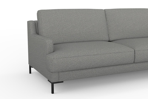 Photo of the fabric Grain Flint swatch by Mokum. Use for Upholstery, Accessory, Top of Bed. Style of Plain, Texture