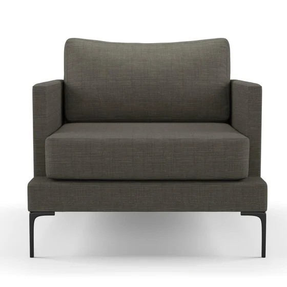 Photo of the fabric Ficus Smoke swatch by Mokum. Use for Upholstery, Accessory. Style of Plain, Texture