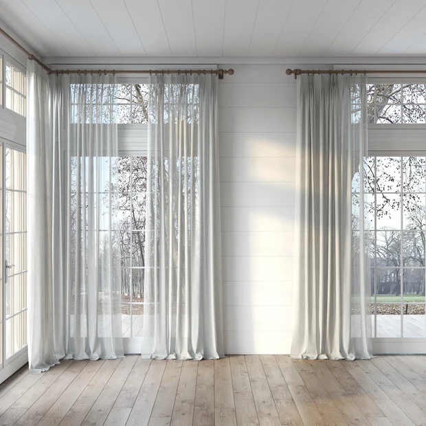 Photo of the fabric Vapour Smoke swatch by James Dunlop Essentials. Use for Sheer Curtains. Style of Plain, Sheer