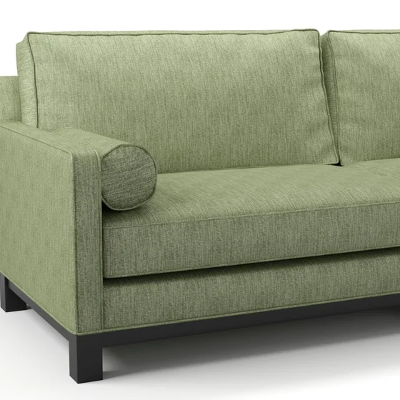 Photo of the fabric Trezor Laurel swatch by James Dunlop FibreGuard. Use for Curtains, Upholstery, Accessory. Style of Chenille, Plain