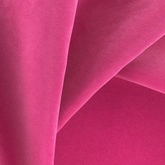 Photo of the fabric Lux Velvet Cerise 8509 swatch by Zepel. Use for Curtains, Upholstery, Accessory. Style of Plain, Velvet
