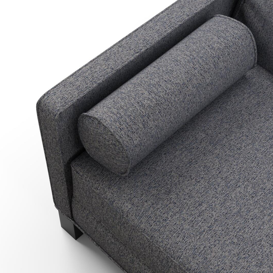 Photo of the fabric Omni Petrol swatch by James Dunlop FibreGuard. Use for Upholstery, Accessory, Top of Bed. Style of Plain, Texture