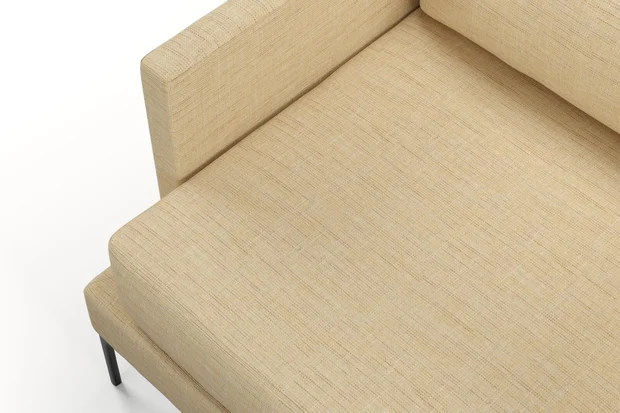 Photo of the fabric Ficus White Gold swatch by Mokum. Use for Upholstery, Accessory. Style of Plain, Texture