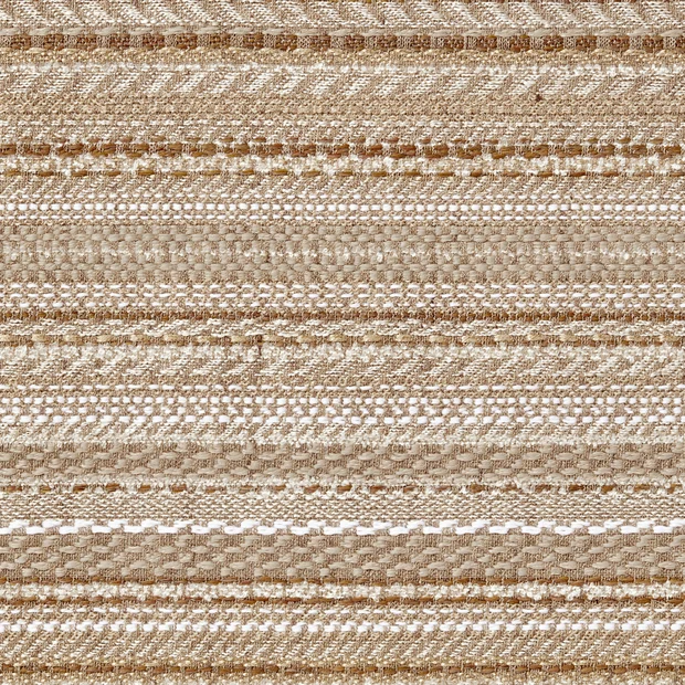Photo of the fabric Qashqai 14747 707 swatch by Fischbacher 1819. Use for Curtains. Style of Stripe, Texture