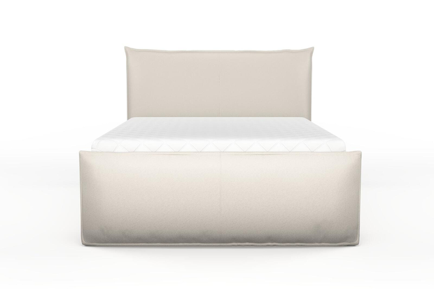Photo of the fabric Epitome Eggshell swatch by Mokum. Use for Upholstery, Accessory. Style of Plain, Taffeta