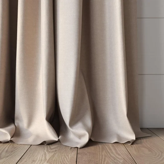 Photo of the fabric Eclipse Blackout Blush swatch by James Dunlop. Use for Curtains. Style of Plain, Texture