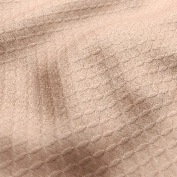 Photo of the fabric Topiary Peach swatch by Mokum. Use for Upholstery, Accessory. Style of Geometric