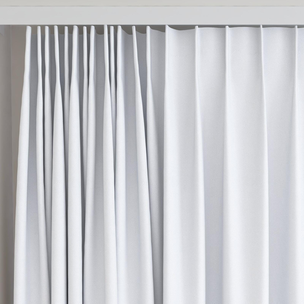 Photo of the fabric Oakley FR Whitewash swatch by James Dunlop. Use for Curtains. Style of Plain, Texture