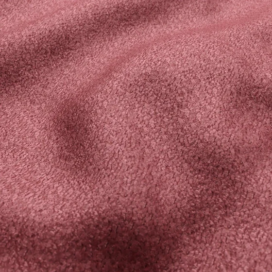 Photo of the fabric Cozy Cranberry swatch by Zepel FibreGuard. Use for Upholstery, Accessory, Top of Bed. Style of Chenille, Plain