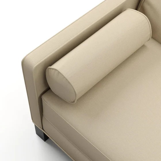 Photo of the fabric Sit Out Sand swatch by James Dunlop FibreGuard. Use for Upholstery, Accessory. Style of Plain, Taffeta