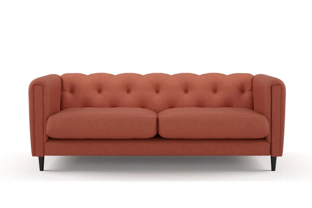 Photo of the fabric Panier Grapefruit swatch by James Dunlop. Use for Upholstery, Accessory. Style of Plain, Texture