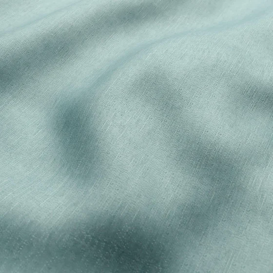 Photo of the fabric Provence Duckegg swatch by James Dunlop Essentials. Use for Curtains, Upholstery, Accessory, Top of Bed. Style of Plain, Texture