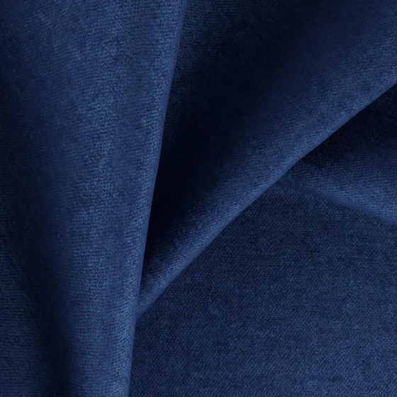 Photo of the fabric Drama Fjord swatch by Zepel FibreGuard. Use for Curtains, Upholstery, Accessory, Top of Bed. Style of Chenille, Plain