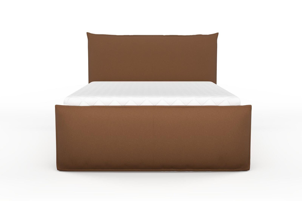 Photo of the fabric Epitome Rust swatch by Mokum. Use for Upholstery, Accessory. Style of Plain, Taffeta