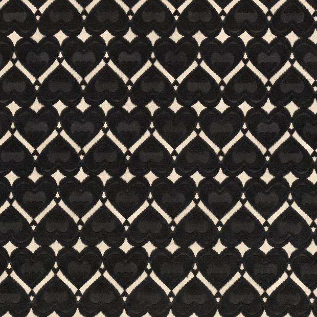 Photo of the fabric Hearts K5369 02 swatch by Kirkby Design. Use for Upholstery, Accessory. Style of Geometric, Velvet
