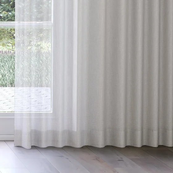 Photo of the fabric Vapour Smoke swatch by James Dunlop Essentials. Use for Sheer Curtains. Style of Plain, Sheer