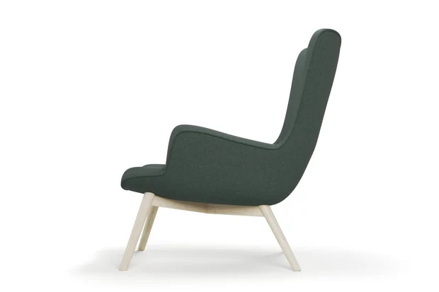Photo of the fabric Panier Emerald swatch by James Dunlop. Use for Upholstery, Accessory. Style of Plain, Texture