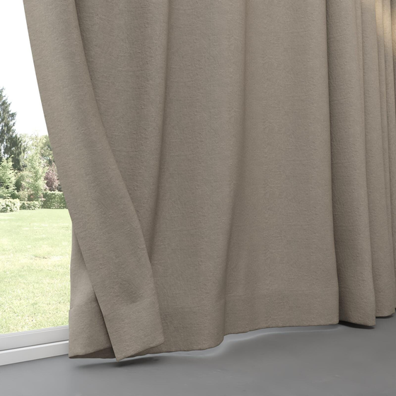 Photo of the fabric Satori Stonewash Tussah swatch by Mokum. Use for Curtains, Upholstery Light Duty, Accessory, Top of Bed. Style of Plain, Texture