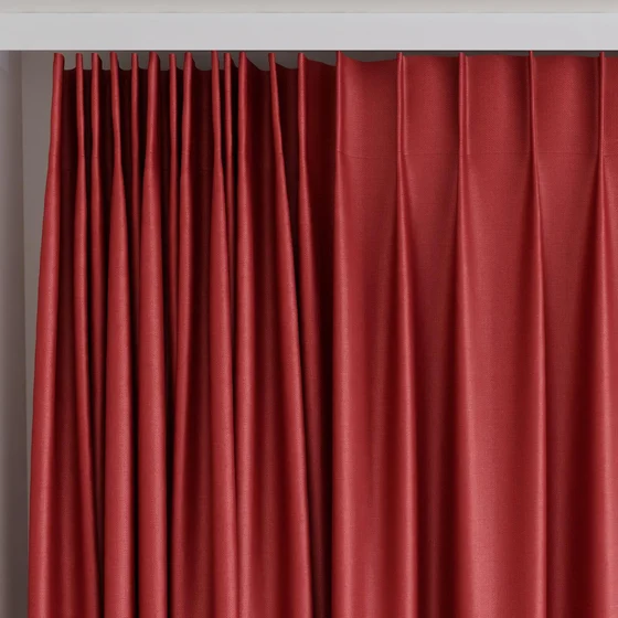 Photo of the fabric Stallion 2 Blackout Vino swatch by James Dunlop Essentials. Use for Curtains. Style of Plain, Texture