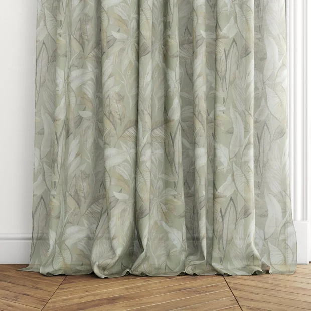 Photo of the fabric Atrium Bamboo swatch by James Dunlop. Use for Sheer Curtains. Style of Floral And Botannical, Sheer