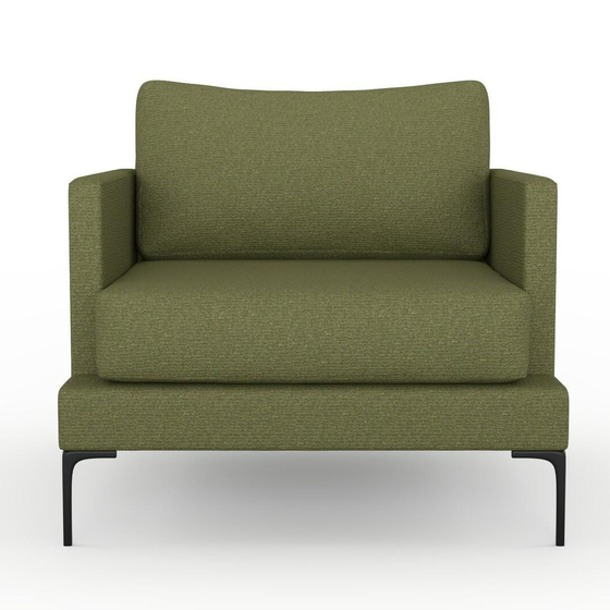 Photo of the fabric Grain Avocado swatch by Mokum. Use for Upholstery, Accessory, Top of Bed. Style of Plain, Texture