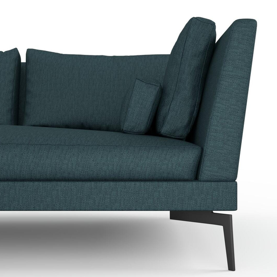 Photo of the fabric Pandanus Lagoon swatch by Mokum. Use for Upholstery. Style of Plain, Taffeta