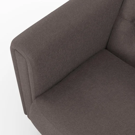 Photo of the fabric Ambiant Coffee swatch by James Dunlop FibreGuard. Use for Upholstery, Accessory, Top of Bed. Style of Plain, Texture