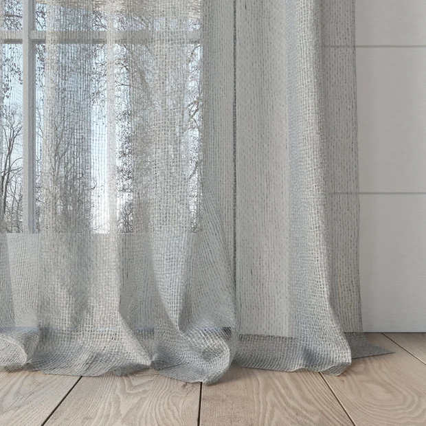 Photo of the fabric Kensho Stone swatch by Mokum. Use for Sheer Curtains. Style of Plain, Sheer