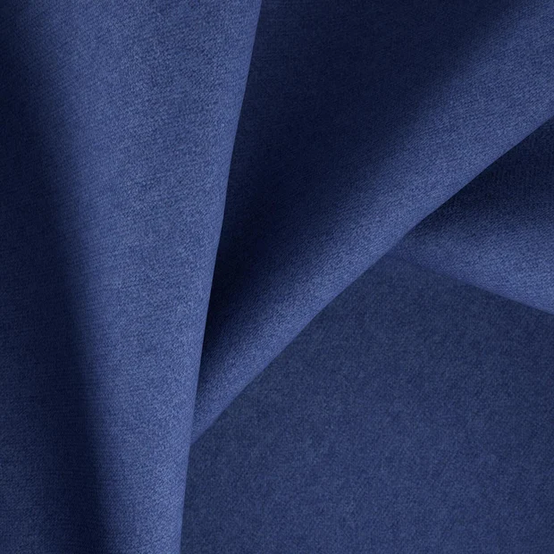 Photo of the fabric Recline Denim swatch by Zepel. Use for Curtains, Upholstery, Accessory, Top of Bed. Style of Plain, Velvet