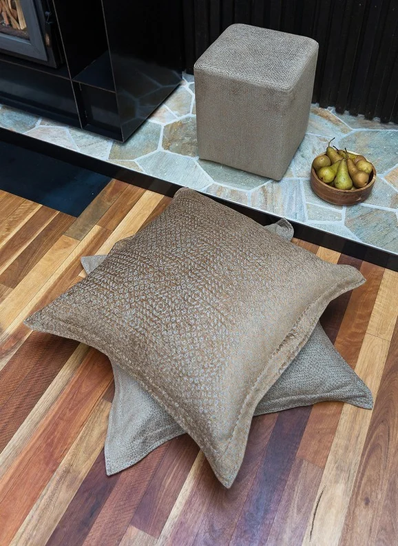Photo of the fabric Inversion Snowfall in situ by James Dunlop. Use for Upholstery, Accessory. Style of Plain, Texture