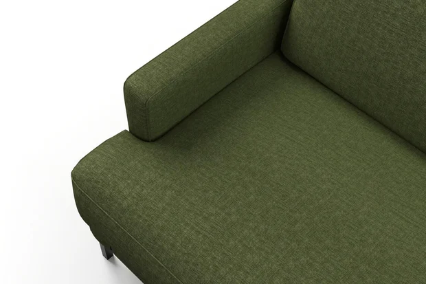 Photo of the fabric Tahiti Kale swatch by Mokum FibreGuard. Use for Curtains, Upholstery, Accessory, Top of Bed. Style of Chenille, Plain