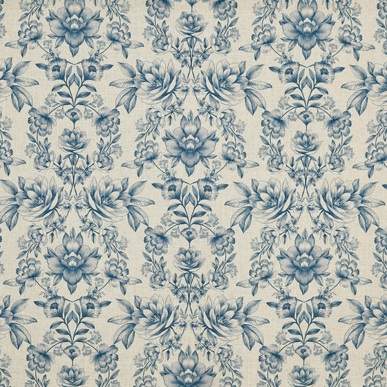 Photo of the fabric Makassar 8828 715 swatch by Prestigious. Use for Curtains, Upholstery, Accessory. Style of Floral And Botannical, Print