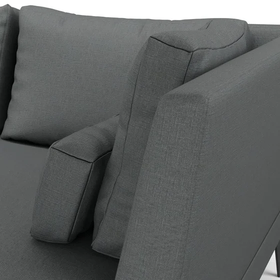 Photo of the fabric Eternal Smoke swatch by Mokum. Use for Curtains, Upholstery, Accessory. Style of Plain, Texture