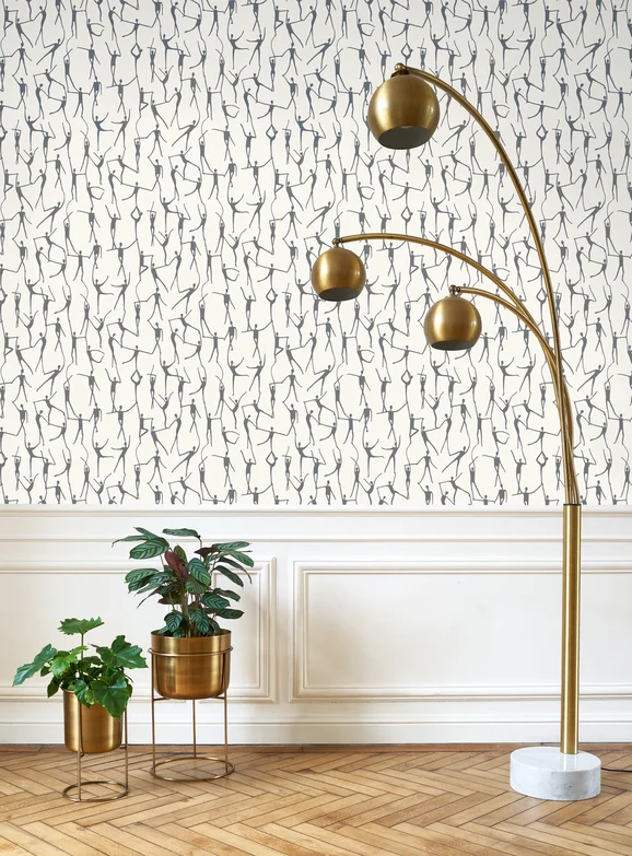 Photo of the fabric Alberto Wallpaper 8842 8842 07 07 in situ by Casadeco. Use for Wall Covering