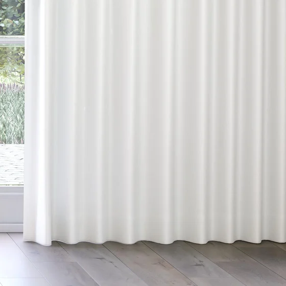 Photo of the fabric Banksia Chalk swatch by James Dunlop. Use for Curtains, Accessory, Top of Bed. Style of Plain, Texture