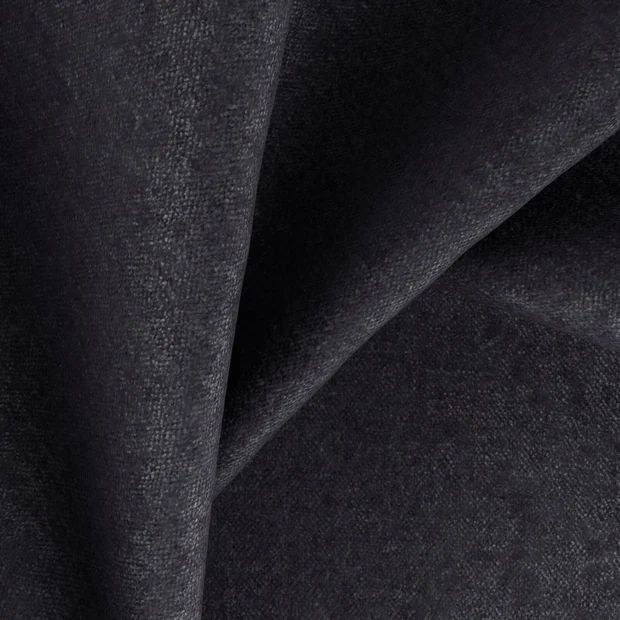 Photo of the fabric Drama Pewter swatch by Zepel FibreGuard. Use for Curtains, Upholstery, Accessory, Top of Bed. Style of Chenille, Plain