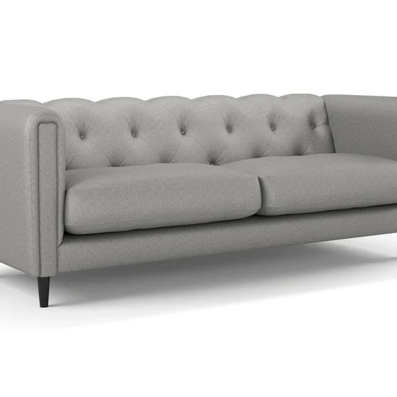 Photo of the fabric Taylor Frost Gray swatch by James Dunlop. Use for Curtains, Upholstery, Accessory. Style of Plain